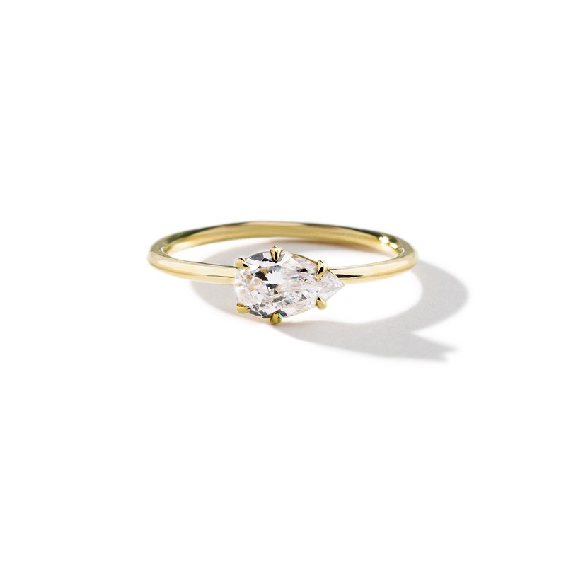 3.4 Carat Princess Cut Diamond Engagement Ring 14k White Gold – Balacia