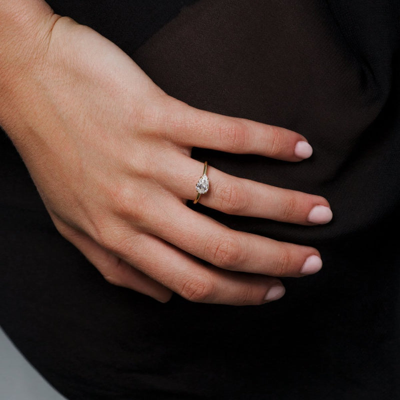 Aleta Pear Diamond Engagement Ring