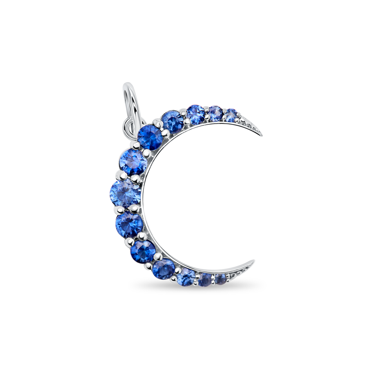 Moon Pendant in Blue Sapphire