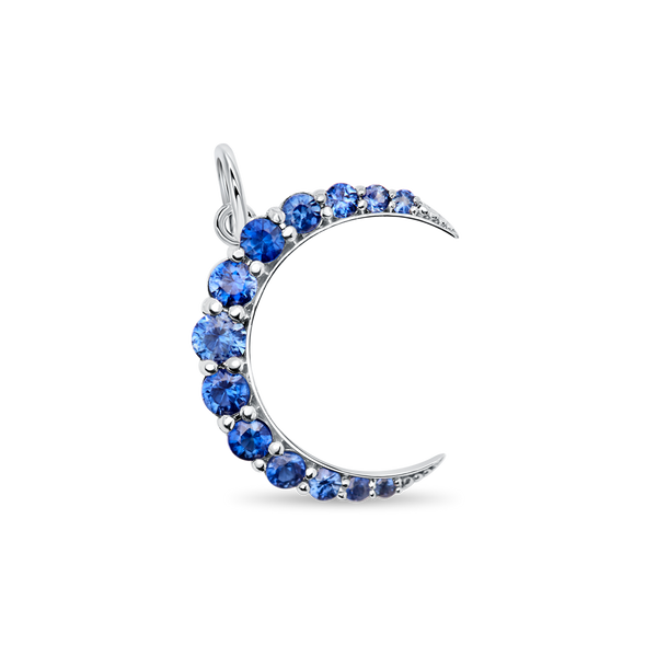 Moon Pendant in Blue Sapphire