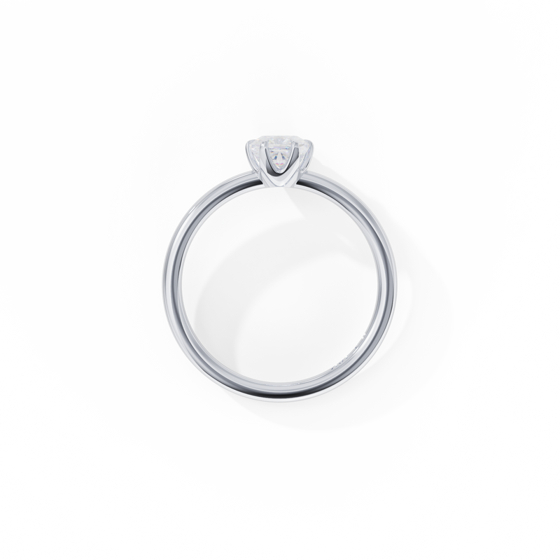 18K White Gold Platinum Chispa Cushion Engagement Ring