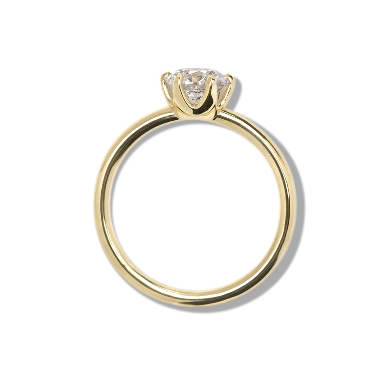 Solitaire Engagement Ring Icon 14K Yellow Gold – Imagine Diamonds