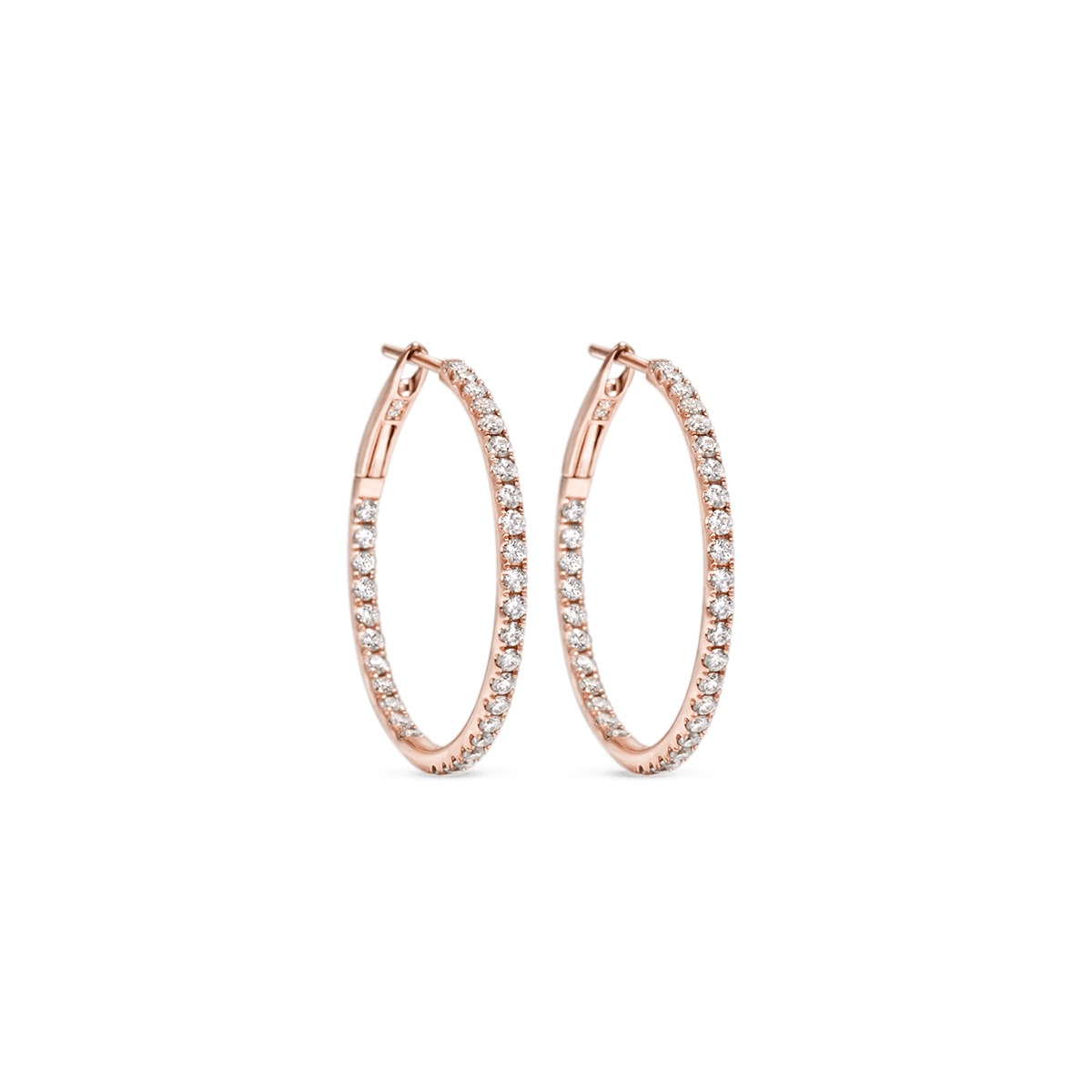 #color_14K Rose Gold In and Out Hoops