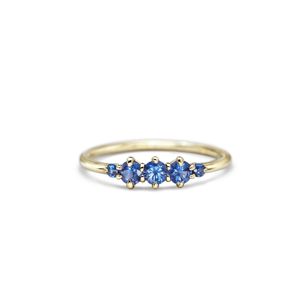 #color_14K Yellow Gold Blue Sapphire Fashion Ring