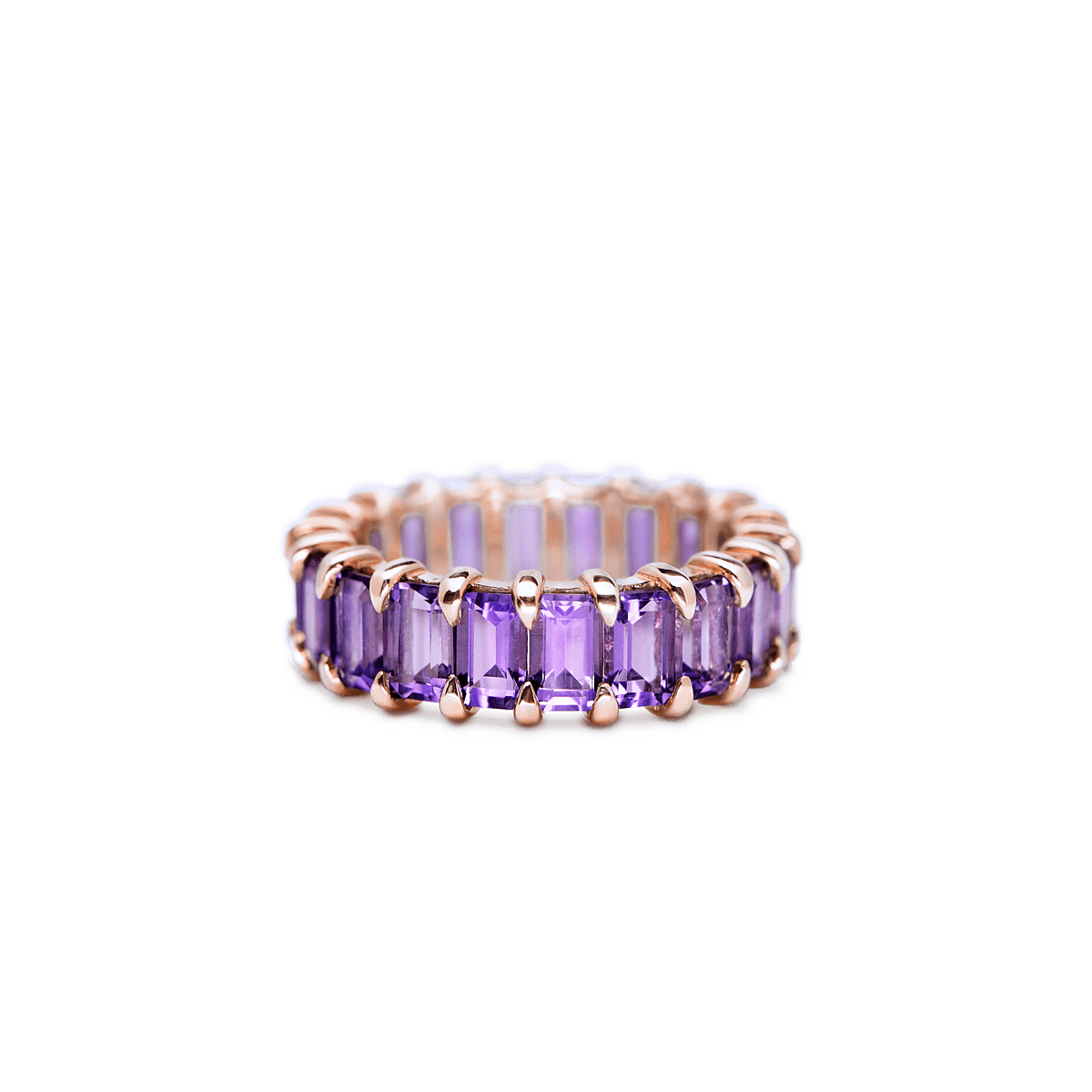 #color_14K Rose Gold Harper Amethyst eternity band