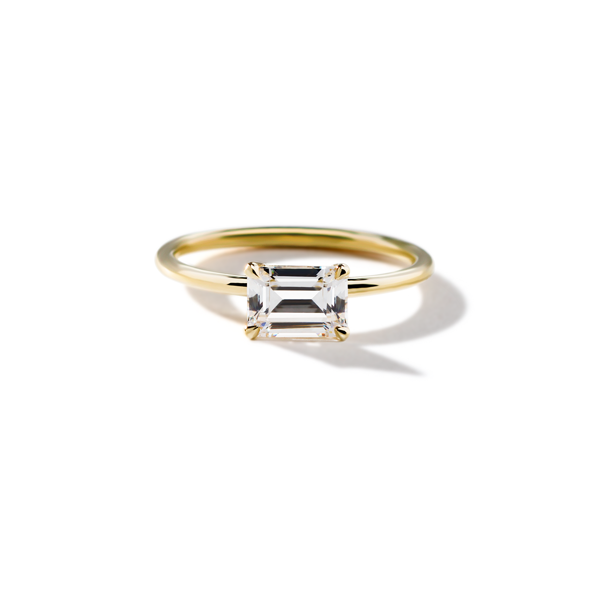 Emerald cut east west on sale