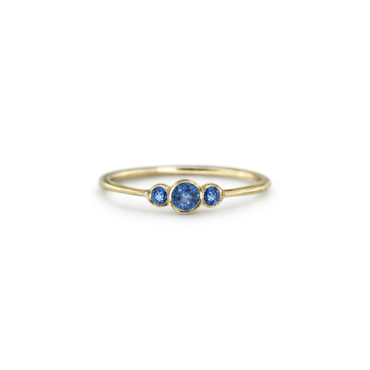 #color_14K Yellow Gold blue sapphire gold ring