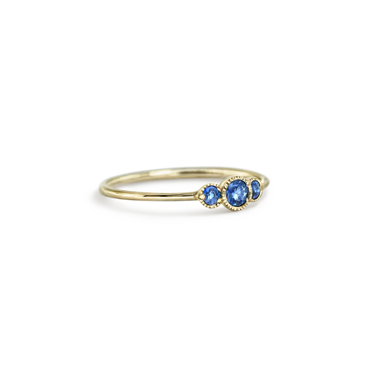 #color_14K Yellow Gold  blue sapphire gold ring