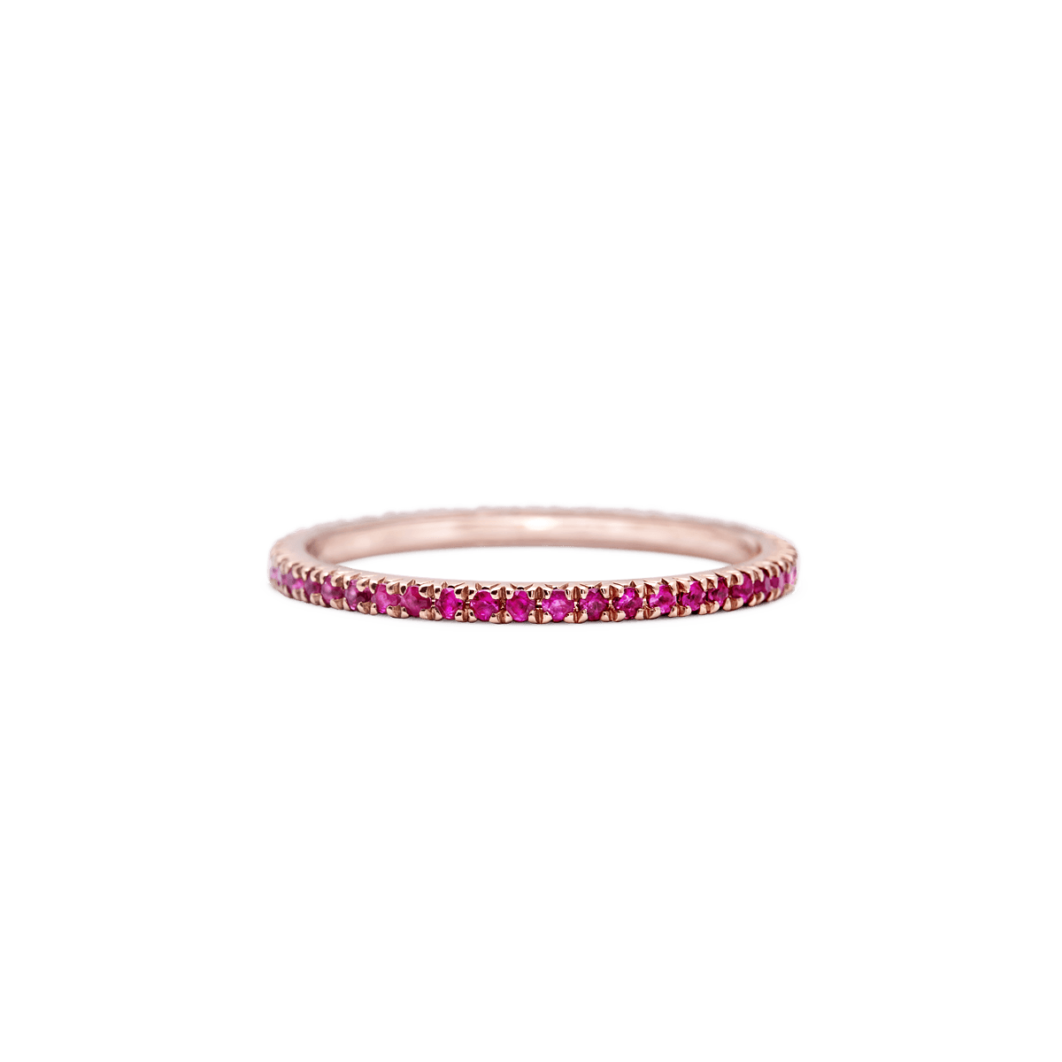 #color_14K Rose Gold Ruby Eternity Ring