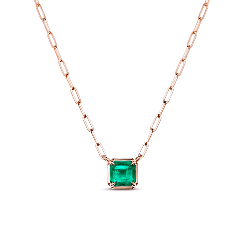 East-West Bezel-Set Emerald-Cut Solitaire Choker Necklace | W.P. Shelton  Jewelers | Ocean Springs, MS