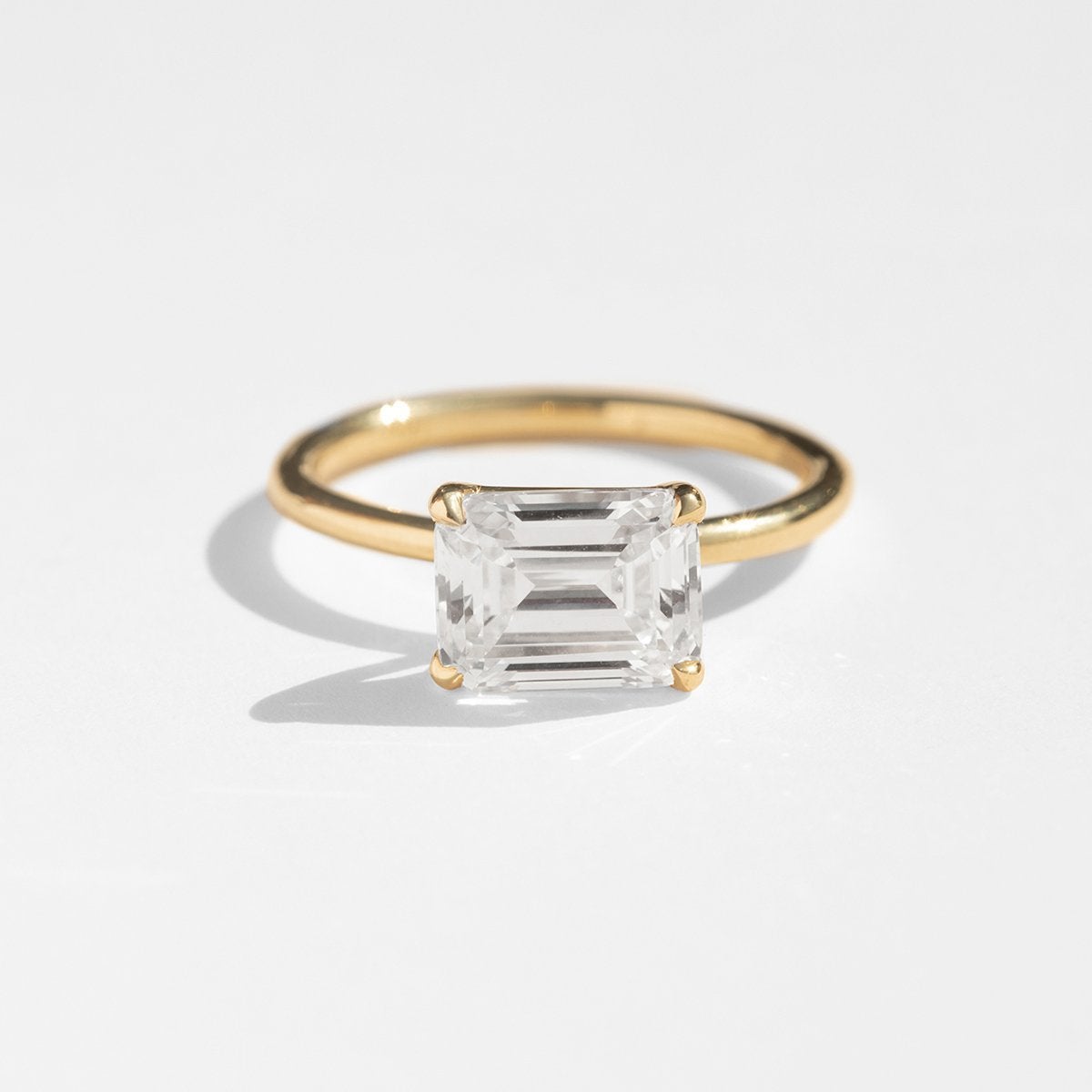 ILA Emerald Engagement Ring East West