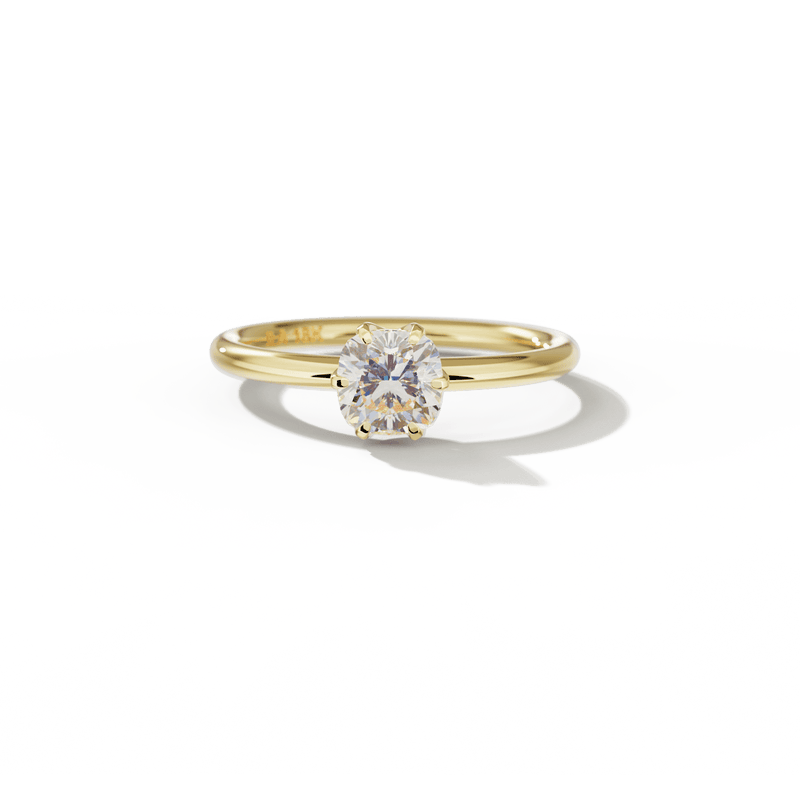 18K Yellow Gold Chispa Cushion Engagement Ring