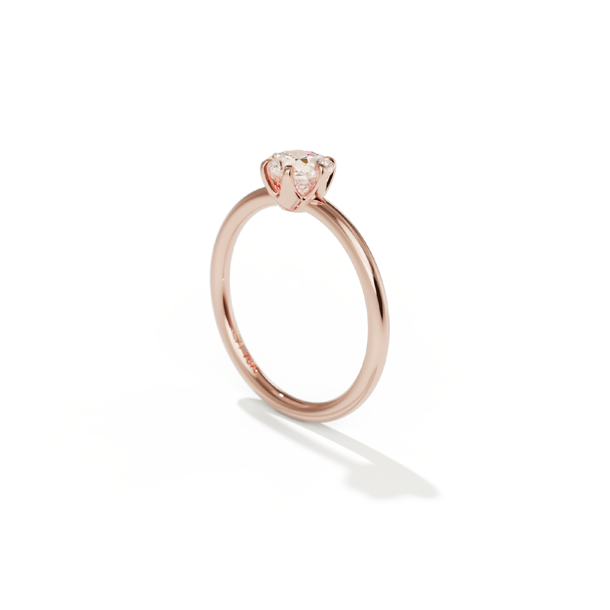#color_18K Rose Gold Chispa Cushion Engagement Ring