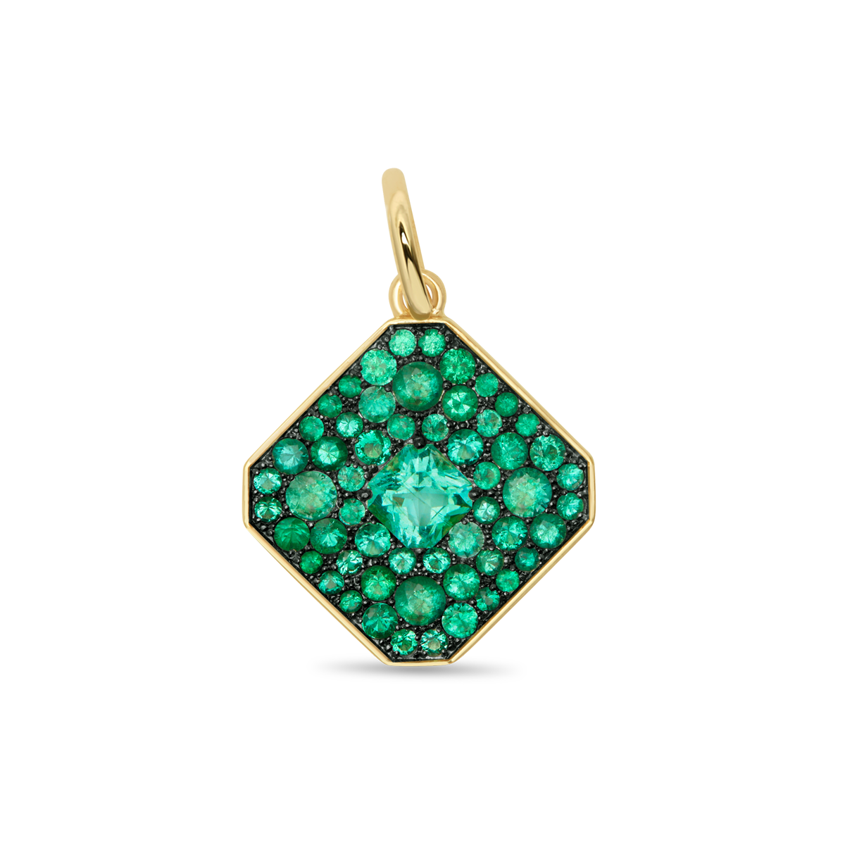 Prismatic Medallion in Emerald