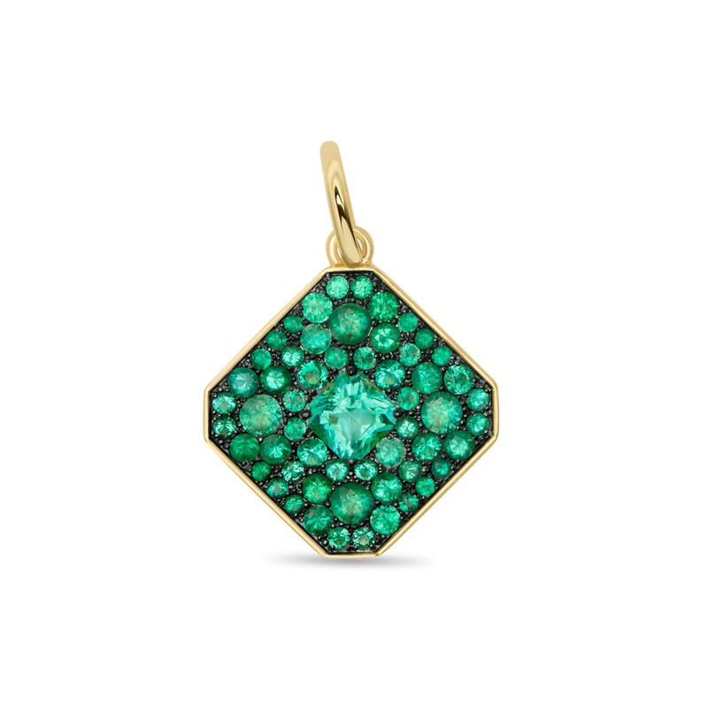 Prismatic Medallion in Emerald