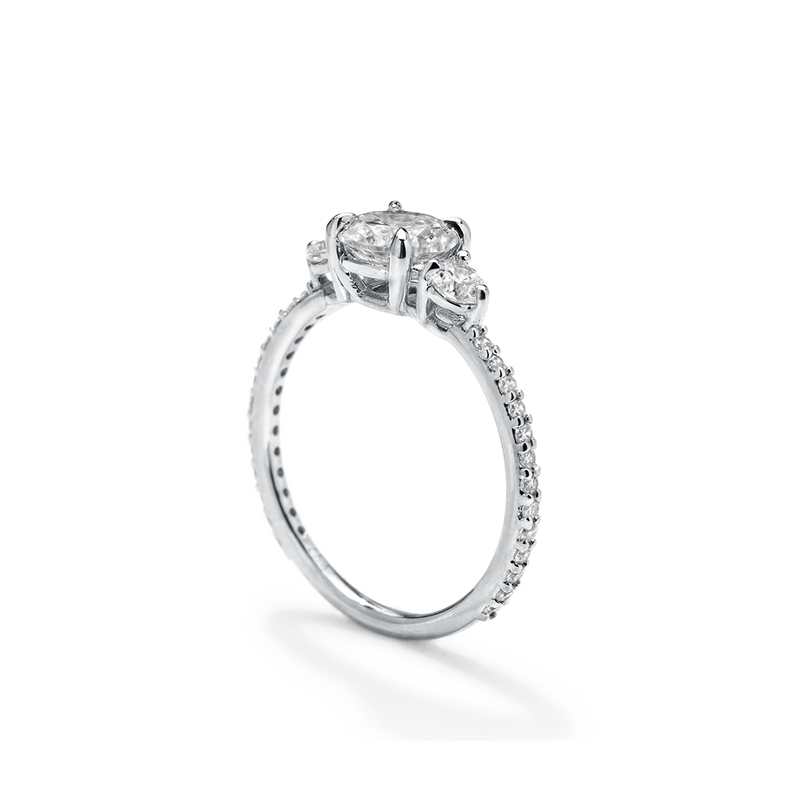 White gold 2025 pave engagement rings