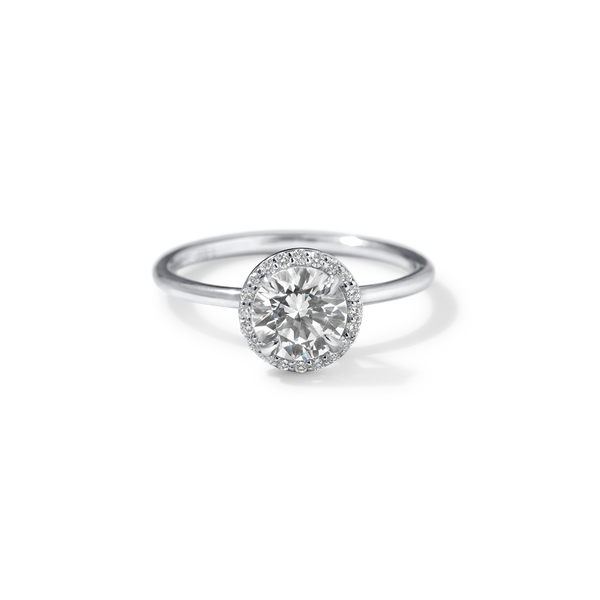 #color_18K White Gold #color_Platinum Round Halo Engagement Ring