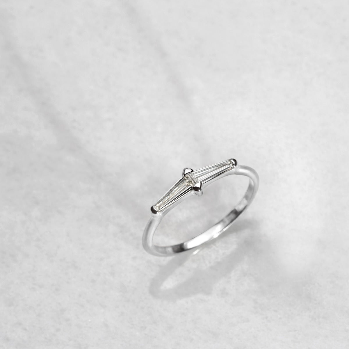 #color_14K White Gold #color_Platinum Perryn Baguette Diamond Ring