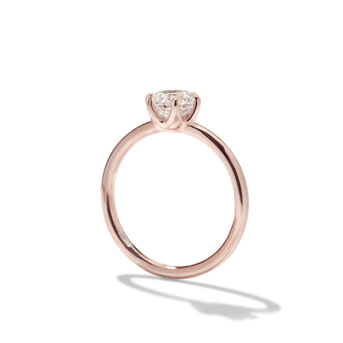 #color_18K Rose Gold Chispa Round Engagement Ring