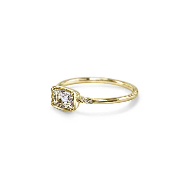 #color_14K Yellow Gold, 14K Yellow Gold Karina Diamond White Sapphire Ring