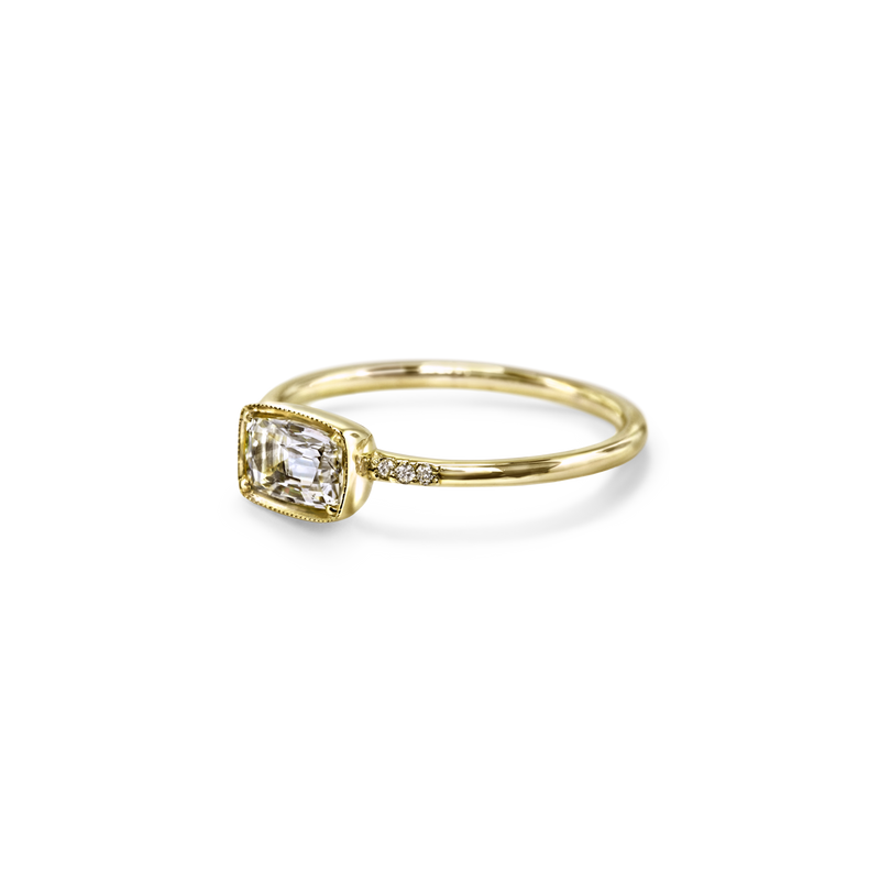 14K Yellow Gold Karina Diamond White Sapphire Ring