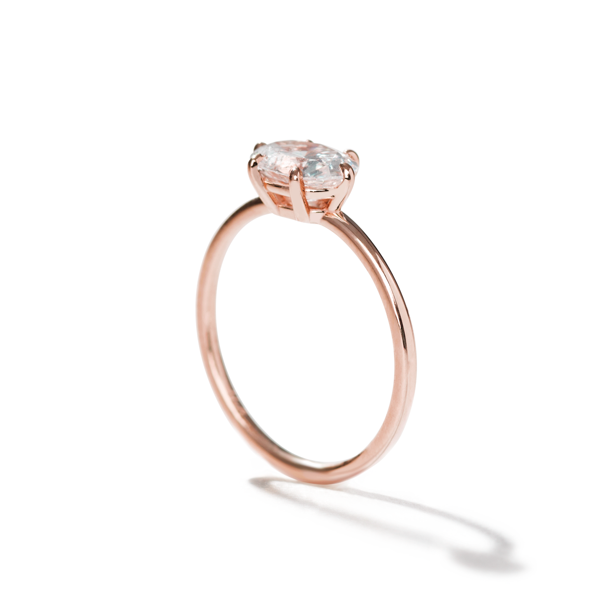 #color_18K Rose Gold East West Oval Engagement Ring