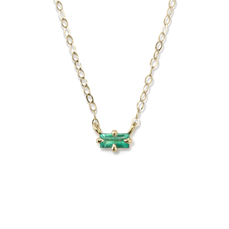 Emerald 2025 baguette necklace