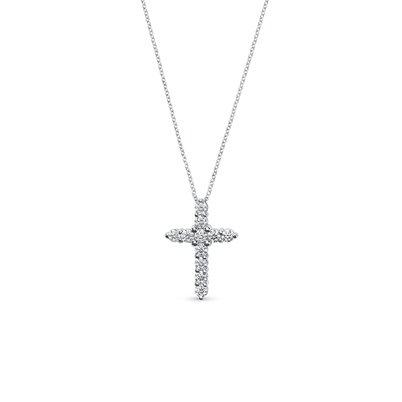 Tiffany & Co. Metro Diamond Cross Pendant in 18K White Gold 0.31 CTW | eBay